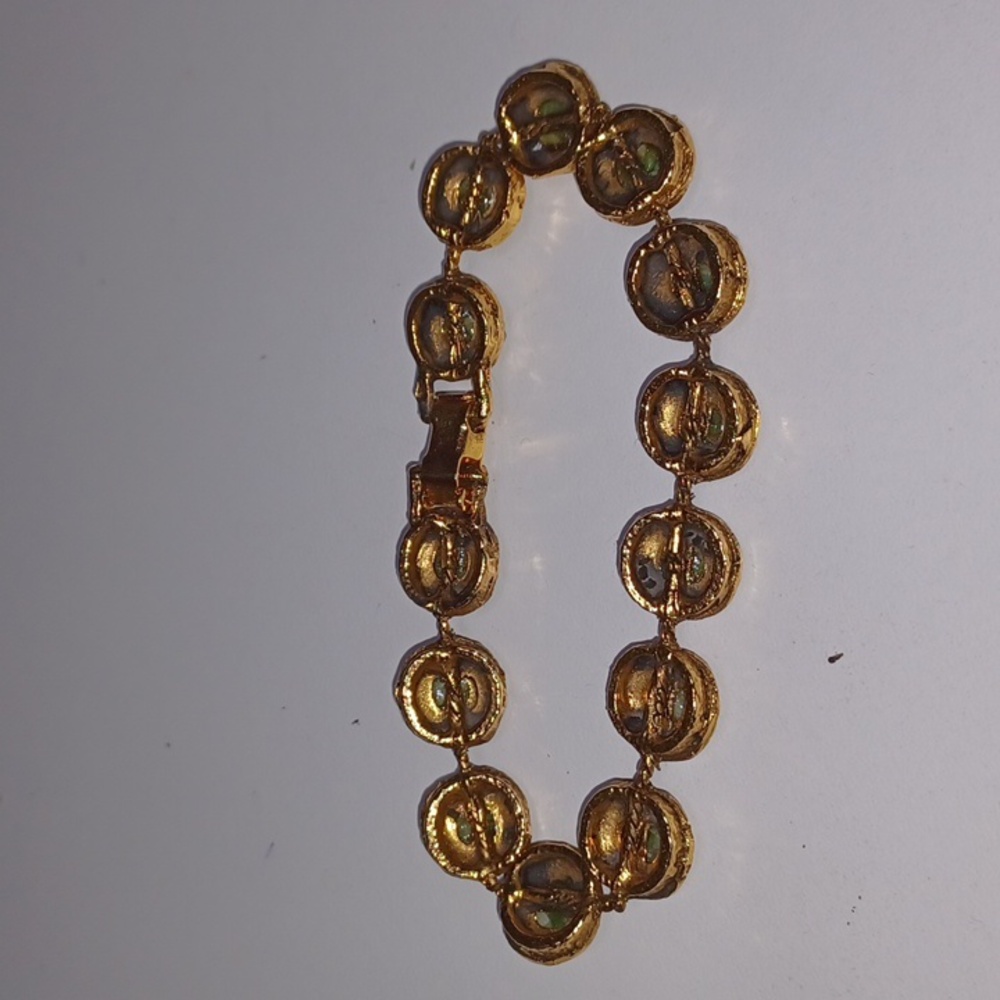 Vintage Jade Chip Bracelet Stone Jewelry - Picture 4 of 5